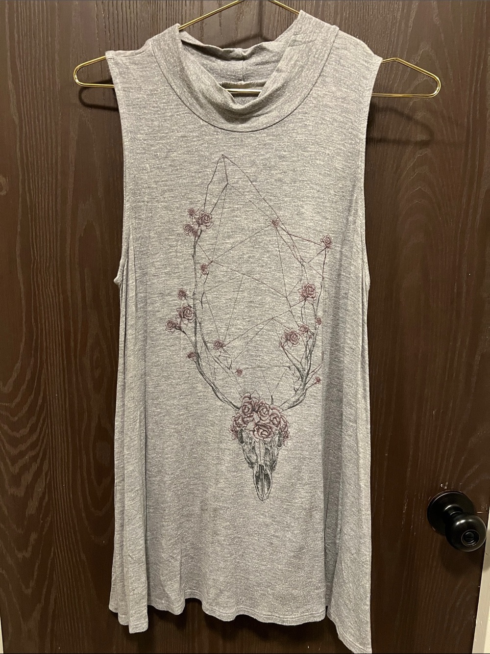Earthbound store-bought in Texas - Gray Deer Skull Muscle Tee